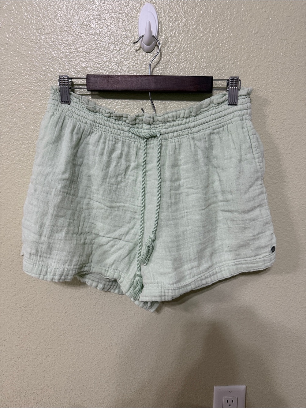 Roxy Mint Green Drawstring Pull-On Athletic Shorts